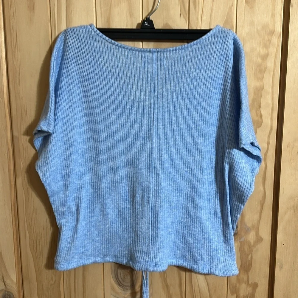 So Womens Blue V-Neck Women's Top